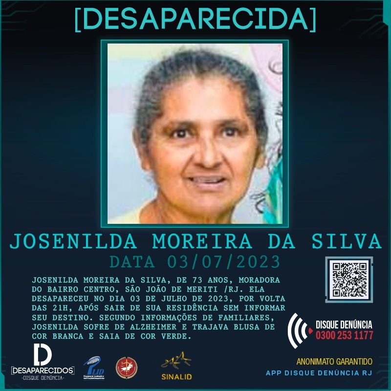 Você viu Josenilda Moreira da Silva?